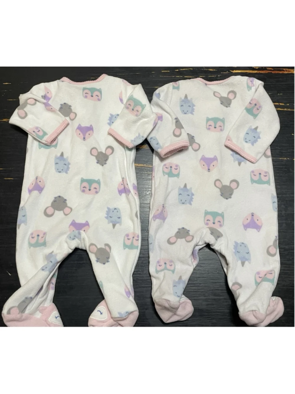 Girls Carter’s twin Animal Themed Sleepers